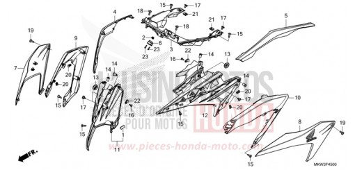 MIDDLE COWL NC750XDM de 2021